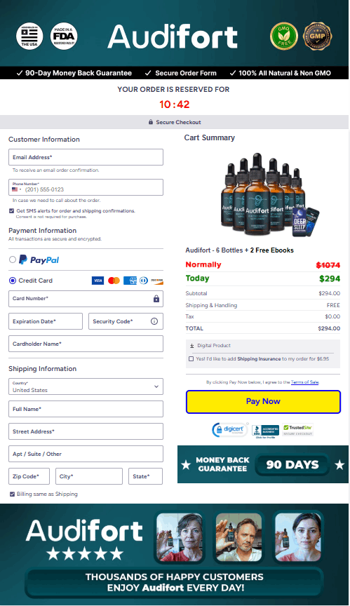 audifort-checkout-page